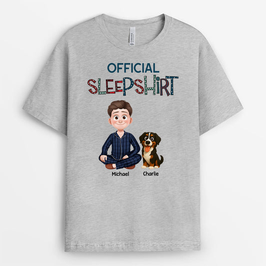 8517AUK2 personalised official sleep shirt dog shirt for humans 8517atqlc