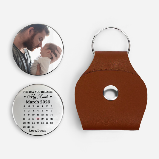 8521AUK1 personalised the day you became my dad_mom photo pocket hug 8521ajcftb