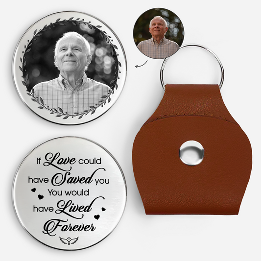 8522AUK1 personalised memorial leather pocket hug with photo 8522ajcewb