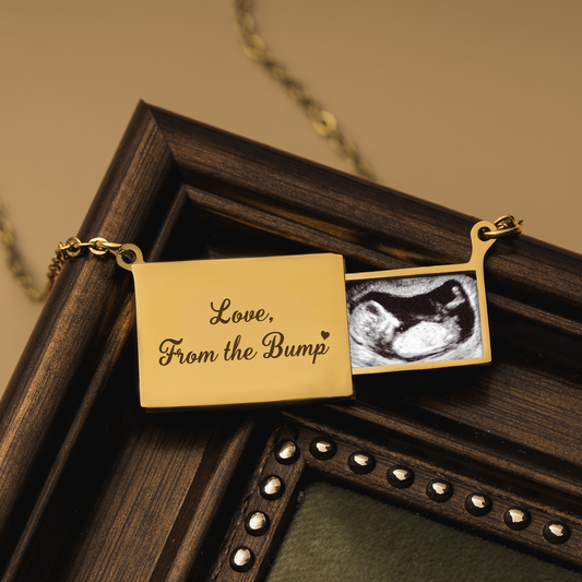 8527JUS2 custom ultrasound picture necklace baby gifts for parents to be 8527jch5a