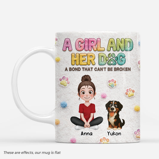 8532MUK1 3d printing effect personalised dog and owner coffee mug for dog lovers 8532mtptc