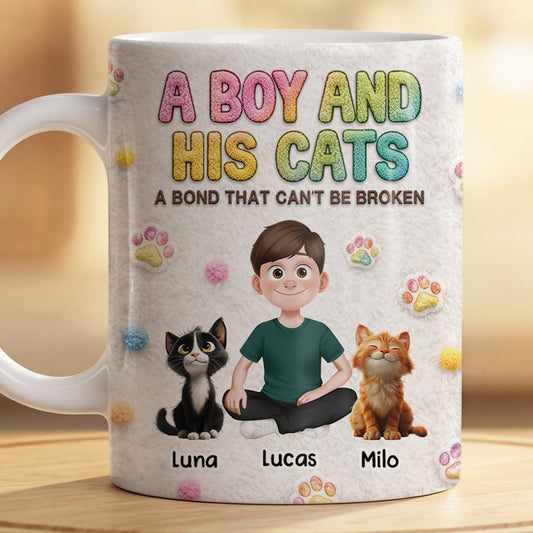 8532MUK2 3d printing effect personalised cat and owner coffee mug for cat lovers 8532mtptd