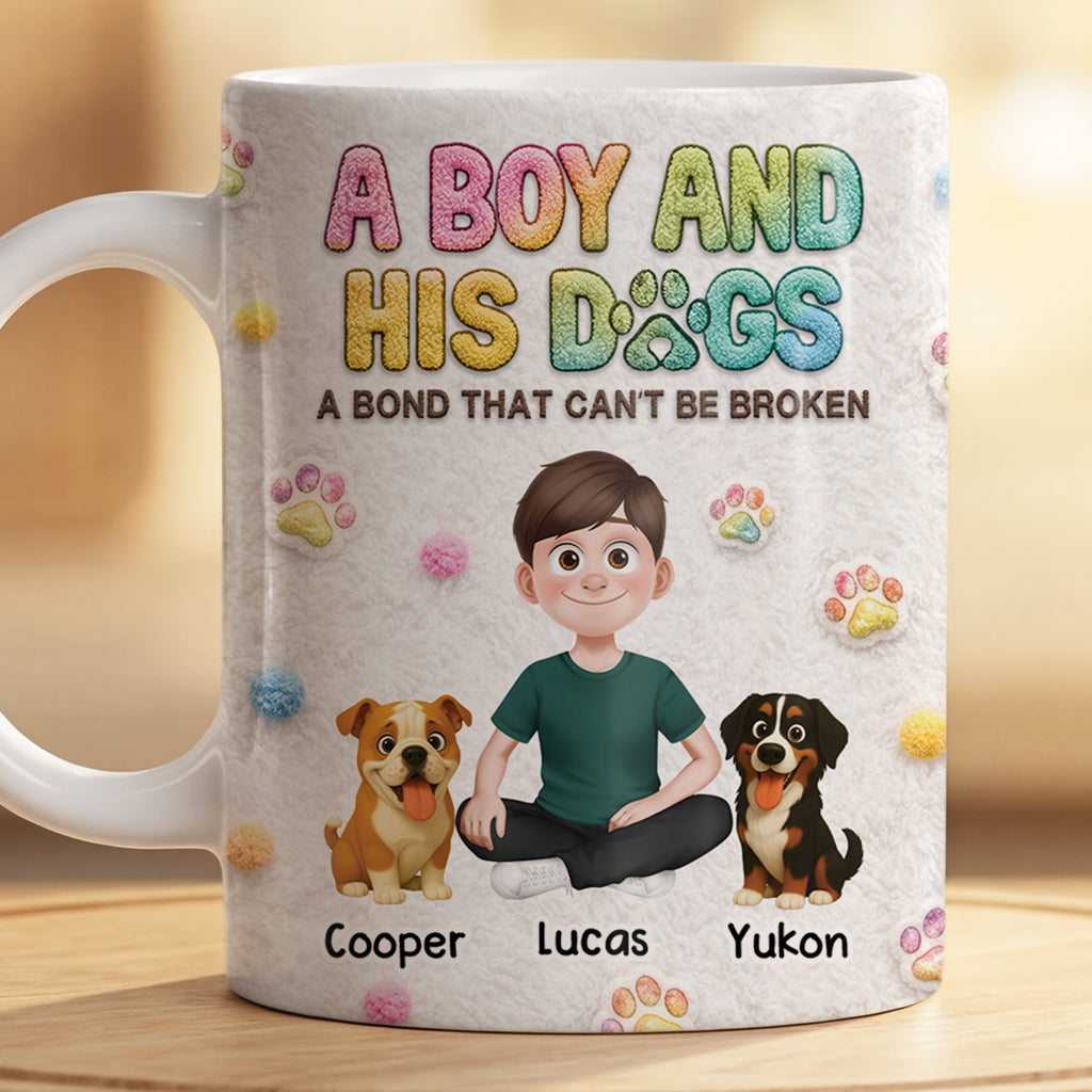 8532MUK2 3d printing effect personalised dog and owner coffee mug for dog lovers 8532mtptc