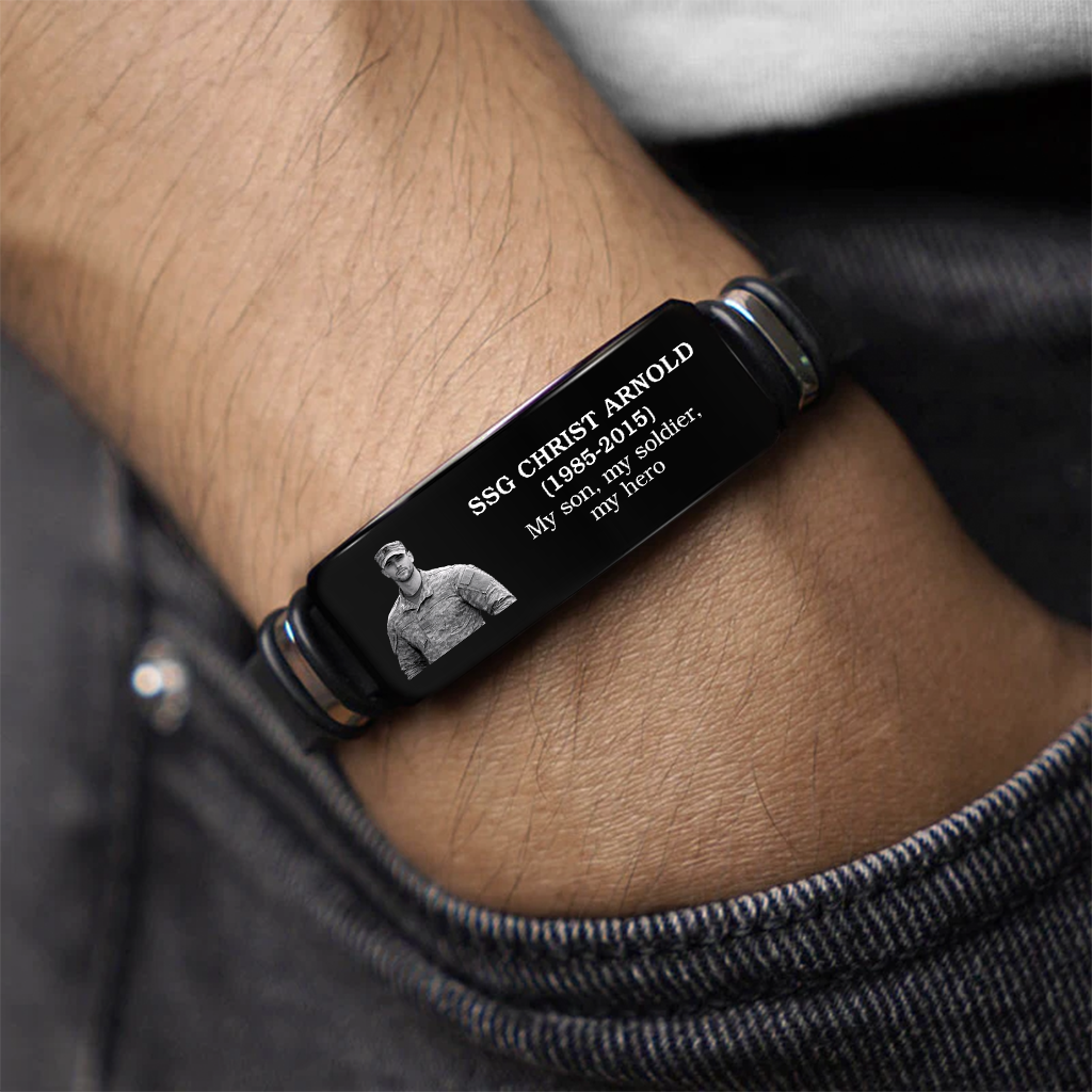 8538JUK2 personalised military memorial bracelets_ with photo 8538jsfcb