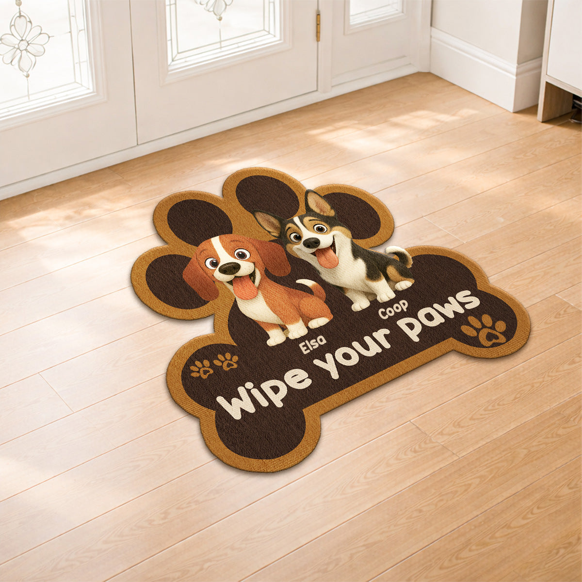 8545AUS2 wipe your paws doormat_ custom shaped doormat gifts for dog lovers 8545ad8hbc