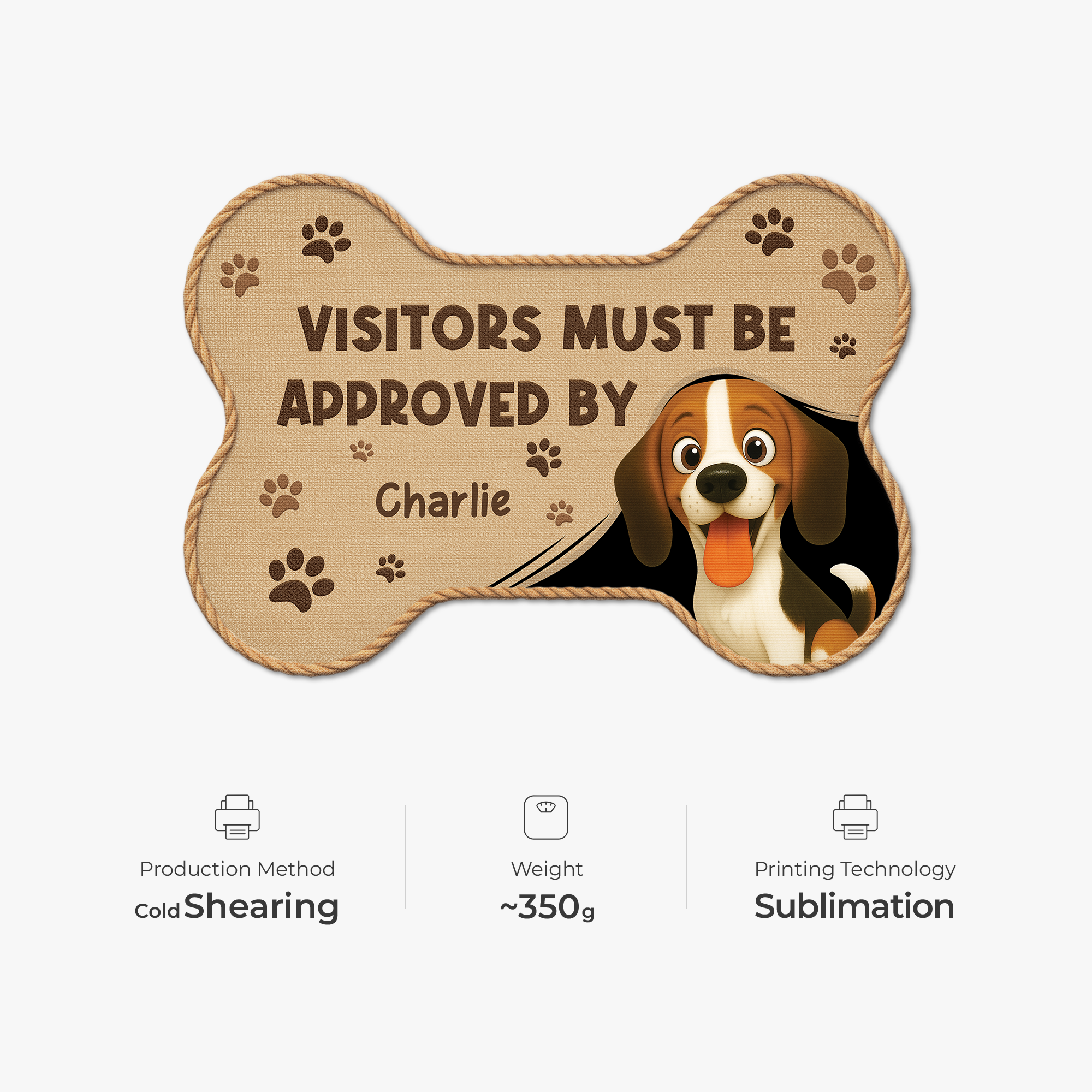 8546AUK4 personalised custom shaped doormat for dog lovers 8546ad8ezc
