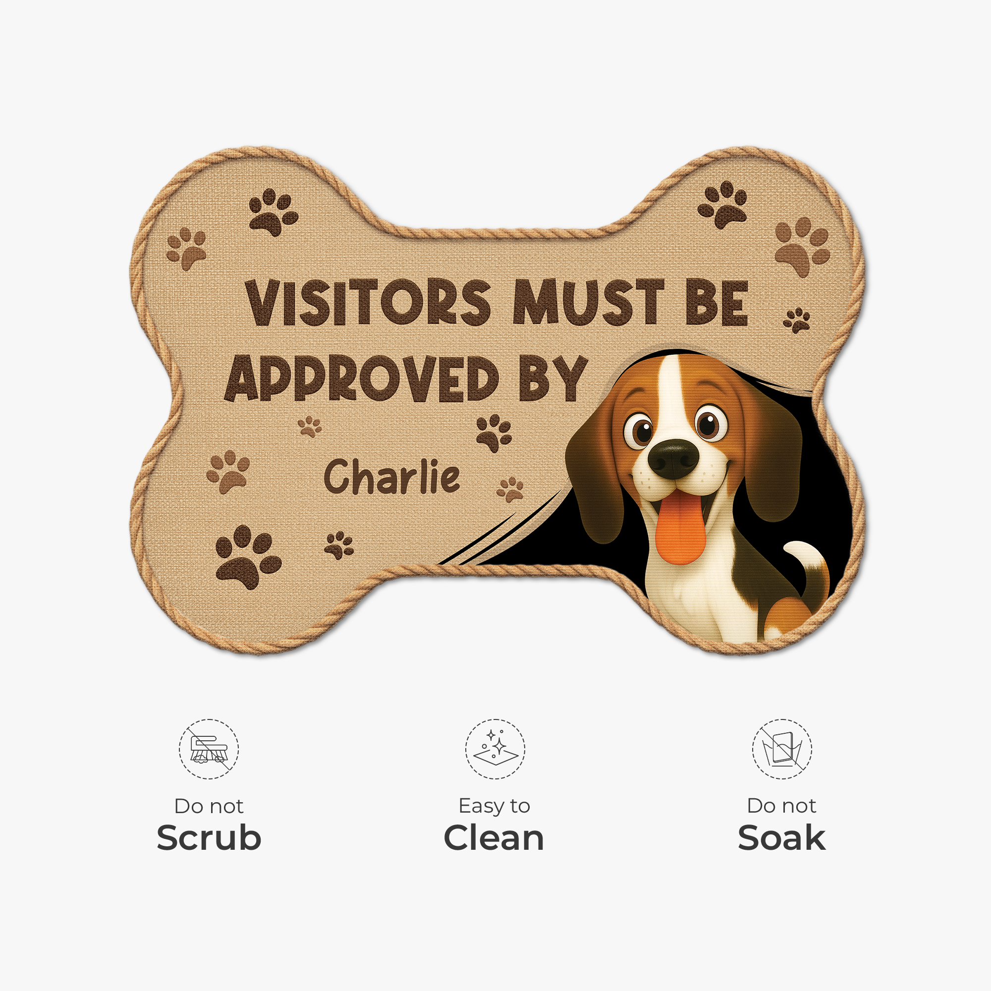 8546AUK5 personalised custom shaped doormat for dog lovers 8546ad8ezc