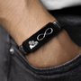 8553JUK2 personalised photo bracelet with names for couples 8553jnf5g
