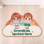 8554AUS1 grandkids spoiled here custom shaped doormat gifts for grandma and grandpa 8554adtkla