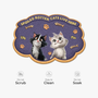 8558AUK1 personalised spoiled rotten cats live here custom shaped doormat 8558adavrd_2