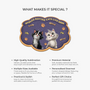 8558AUK1 personalised spoiled rotten cats live here custom shaped doormat 8558adavrd_8
