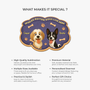 8558AUK1 personalised spoiled rotten dogs live here custom shaped doormat 8558adavrc_1