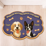 8558AUK1 personalised spoiled rotten dogs live here custom shaped doormat 8558adavrc_2