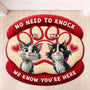 8564AUK1 personalised no need to knock custom shaped doormat for cat lovers 8564adavwd_2