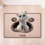 8565AUK1 3d printing effect custom shaped doormat for cat lovers 8565adsfnd