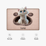8565AUK5 3d printing effect custom shaped doormat for cat lovers 8565adsfnd