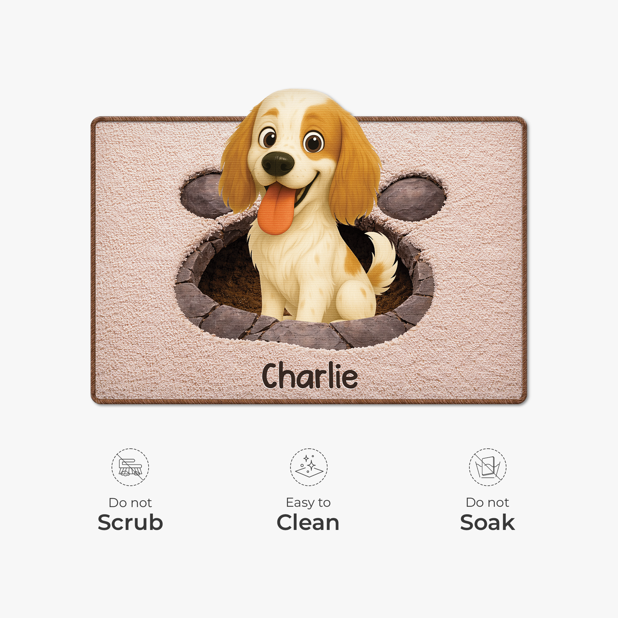 8565AUK5 3d printing effect custom shaped doormat for dog lovers 8565adsfnc