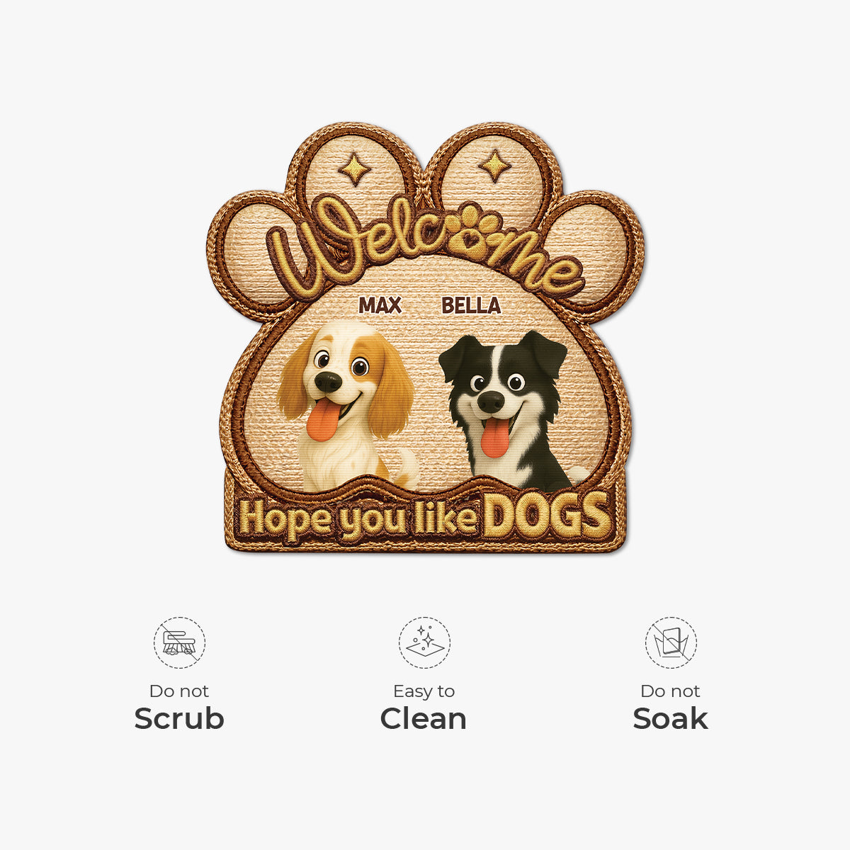 8568ADUS5 3d printing effect hope you like dogs doormat custom shaped doormat 8568adshlc