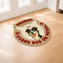 8569AUK1 3d printing effect beware guard dog on duty custom shaped doormat 8569adslbc_2