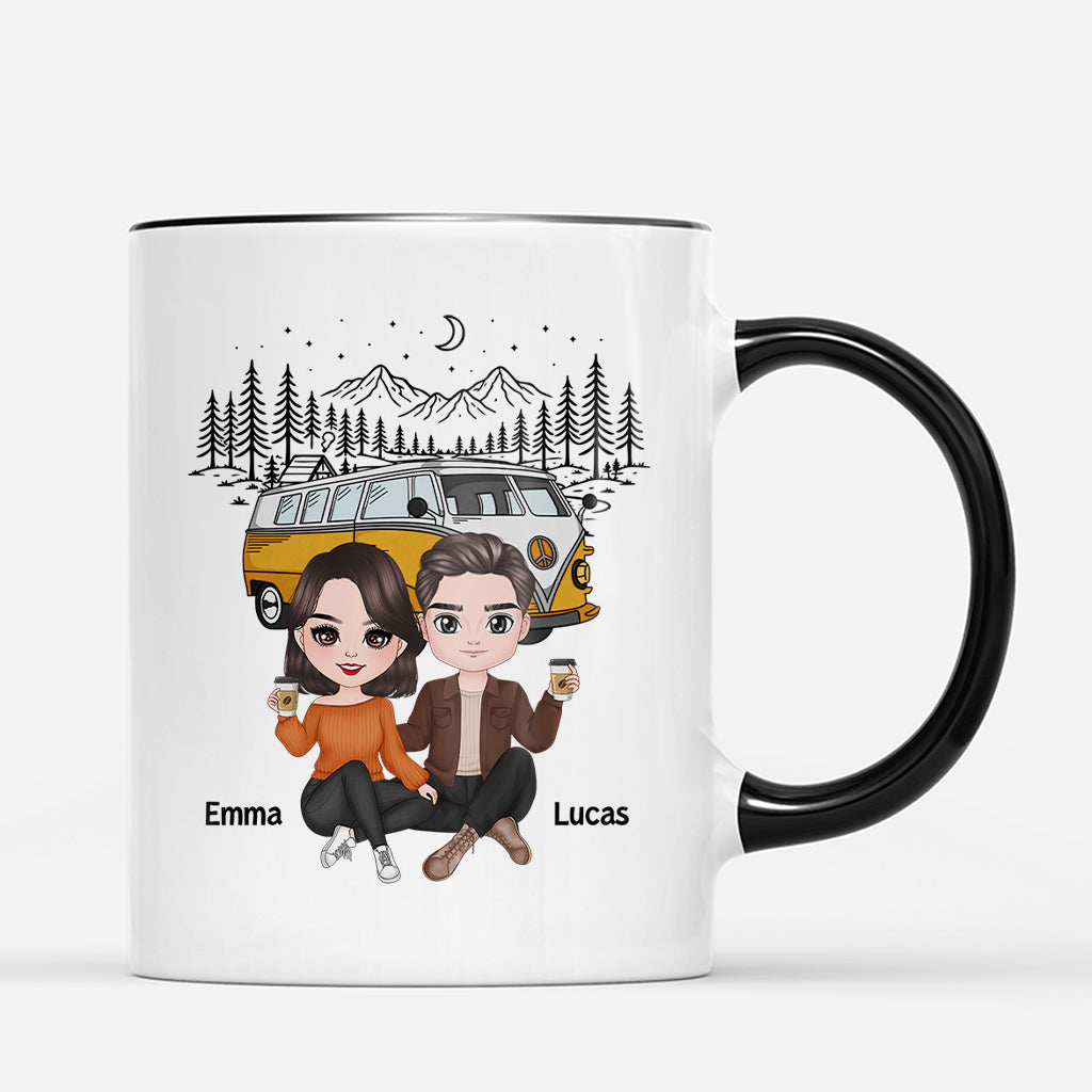 8572MUK3 personalised adventure partners for life camping mug for couples 8572mtd5g