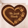 8577AUK1 3d printing effect custom heart shaped doormat for family 8577adncwi