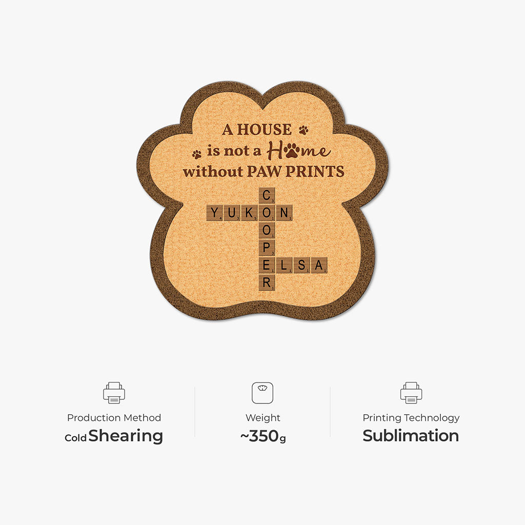 8583AUK1 a house is not a home without paw prints_ custom shaped doormat for pet lovers 8583adnvcc_4