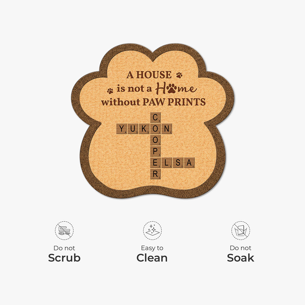 8583AUK1 a house is not a home without paw prints_ custom shaped doormat for pet lovers 8583adnvcc_5