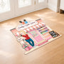 8593AUK2 3d printing effect personalised nail salon custom shaped doormat for her 8593adclca