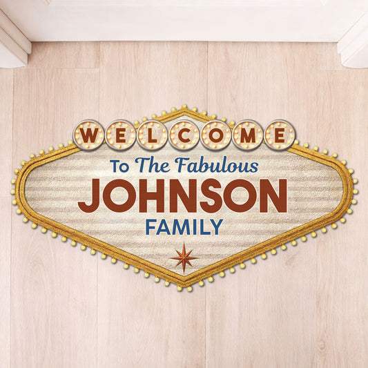 8594AUS1 3d printing effect welcome doormat_ with family name custom shaped doormat 8594adchri