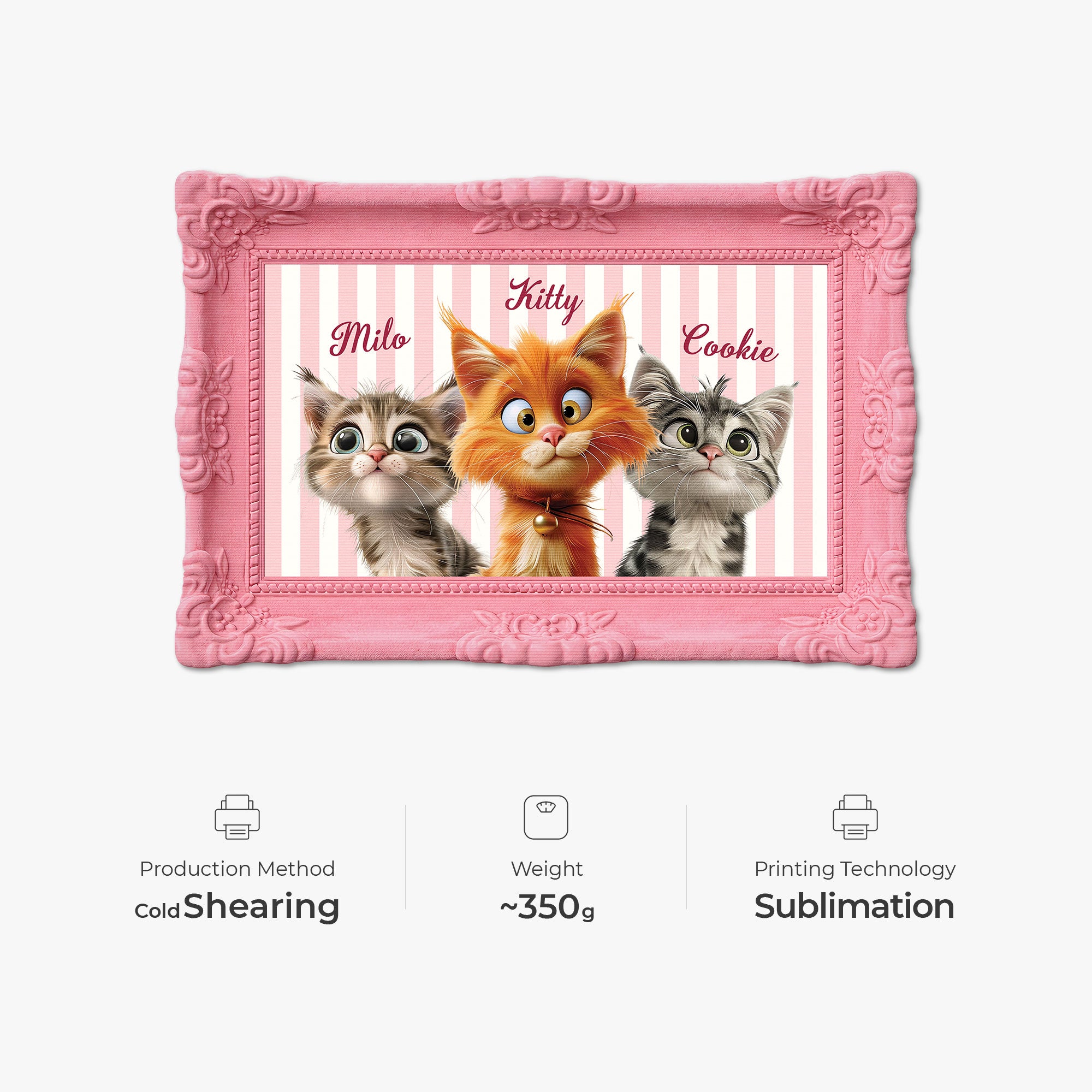 8596AUS4 3d printing effect picture frame custom shaped doormat gifts for cat lovers 8596adckld