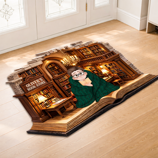 8597AUK2 3d printing effect personalised book store custom shaped doormat for himher 8597adcf5a