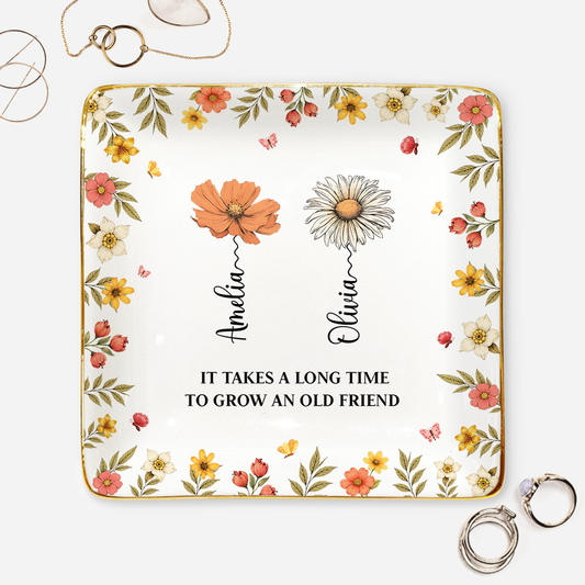 86002UK1 personalised it takes a long time to grow an old friend jewellery dish 860023ftf
