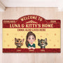 8609AUK1 personalised cat and owner custom shaped doormat for cat lovers 8609adavmd_2