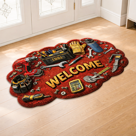 8613AUK2 3d printing effect personalised custom shaped doormat for dadgrandad 8613adtdrb
