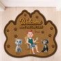 8616AUK1 personalised hope you like fur custom shaped doormat for cat owners 8616adayrd