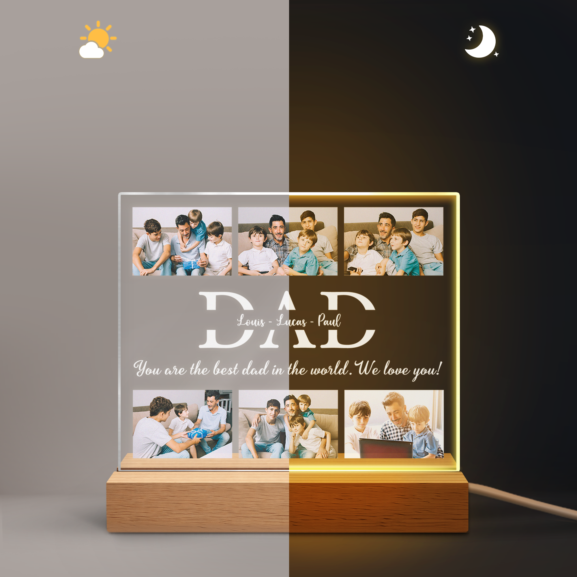 8620LUK2 personalised led night light with photos for mumdad 8620lsfca