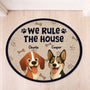 8626AUK1 personalised we rule the house custom shaped doormat for dog lovers 8626ad8yrc