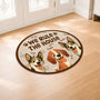 8626AUK2 personalised we rule the house custom shaped doormat for dog lovers 8626ad8yrc