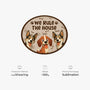 8626AUK4 personalised we rule the house custom shaped doormat for dog lovers 8626ad8yrc
