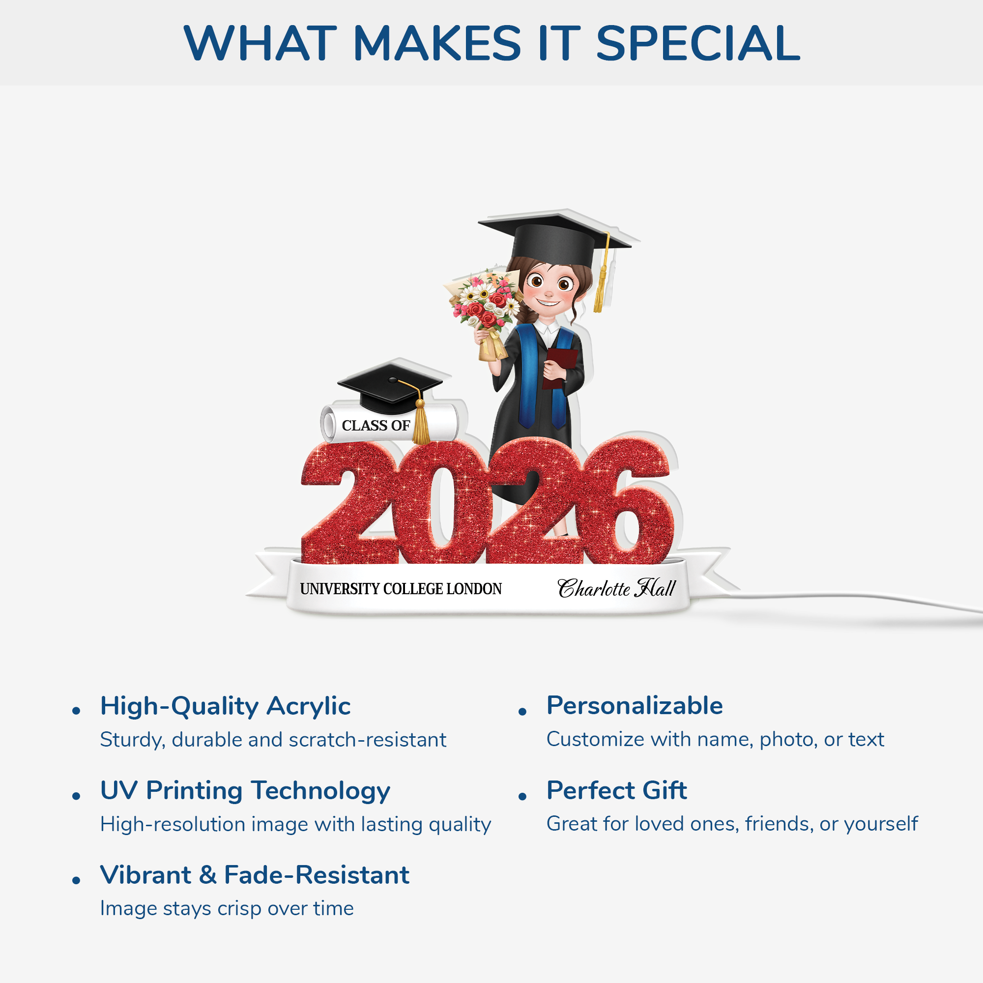 8634LUK4 personalised class of 2026 graduation light box for himher 8634l6ena