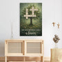 8664CUS3 family crossword wall art personalized family tree canvas gift 8664c3qzf