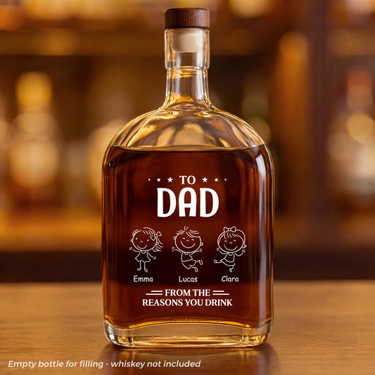 8666AUK1 personalised to dadgrandad from the reasons you drink whisky bottle 8666ai6p5b