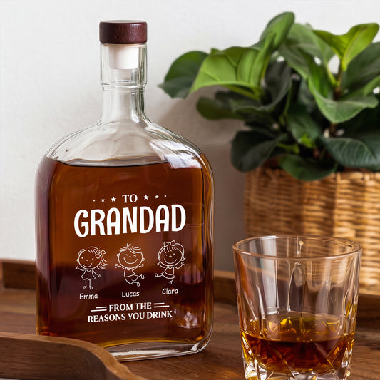 8666AUK2 personalised to dadgrandad from the reasons you drink whisky bottle 8666ai6p5b