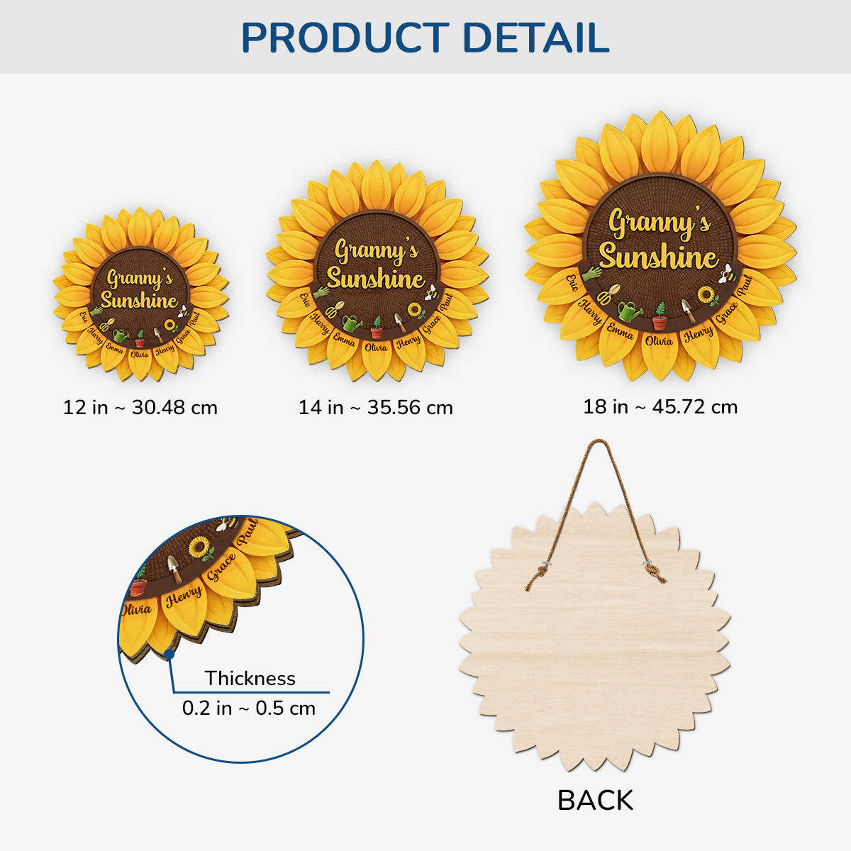 8673QUK3 personalised mums sunshine sunflower wood sign_ for mumgrandma 8673qclta