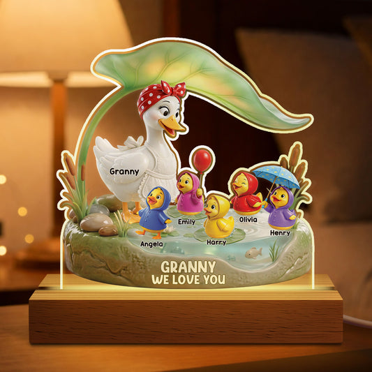 8675LUK2 3d printing effect personalised mommygranny we love you duck night light 8675lcyra