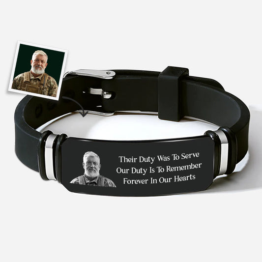 8695JUK1 personalised military memorial bracelet with picture 8695jtv5b