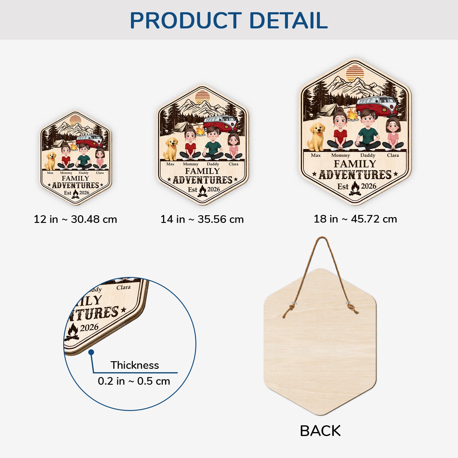 8700QUK3 personalised family adventures wood camping sign _for couples 8700qtysi