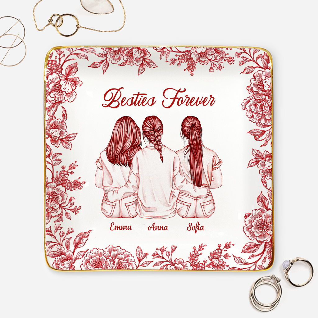 87152US2 a true friendship is a journey without an end custom jewelry dish gift for friend 87152ahcf
