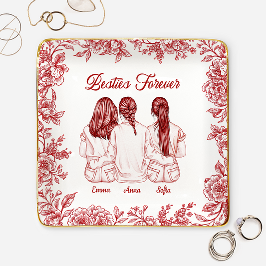 87152US2 a true friendship is a journey without an end custom jewelry dish gift for friend 87152ahcf