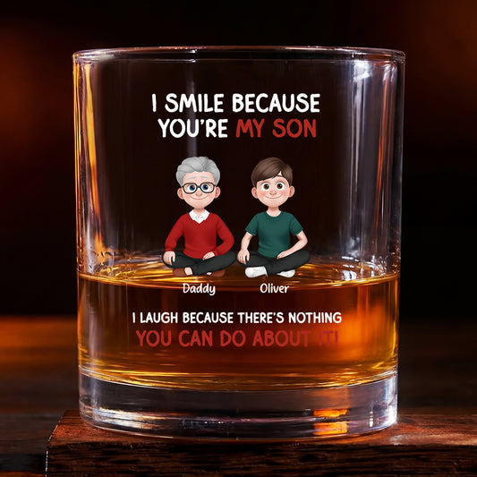 8716IUK1 personalised i smile because you are my son whisky glass 8716indnk_9568c3a0 3870 49f2 8c66 aa9f2c12a135